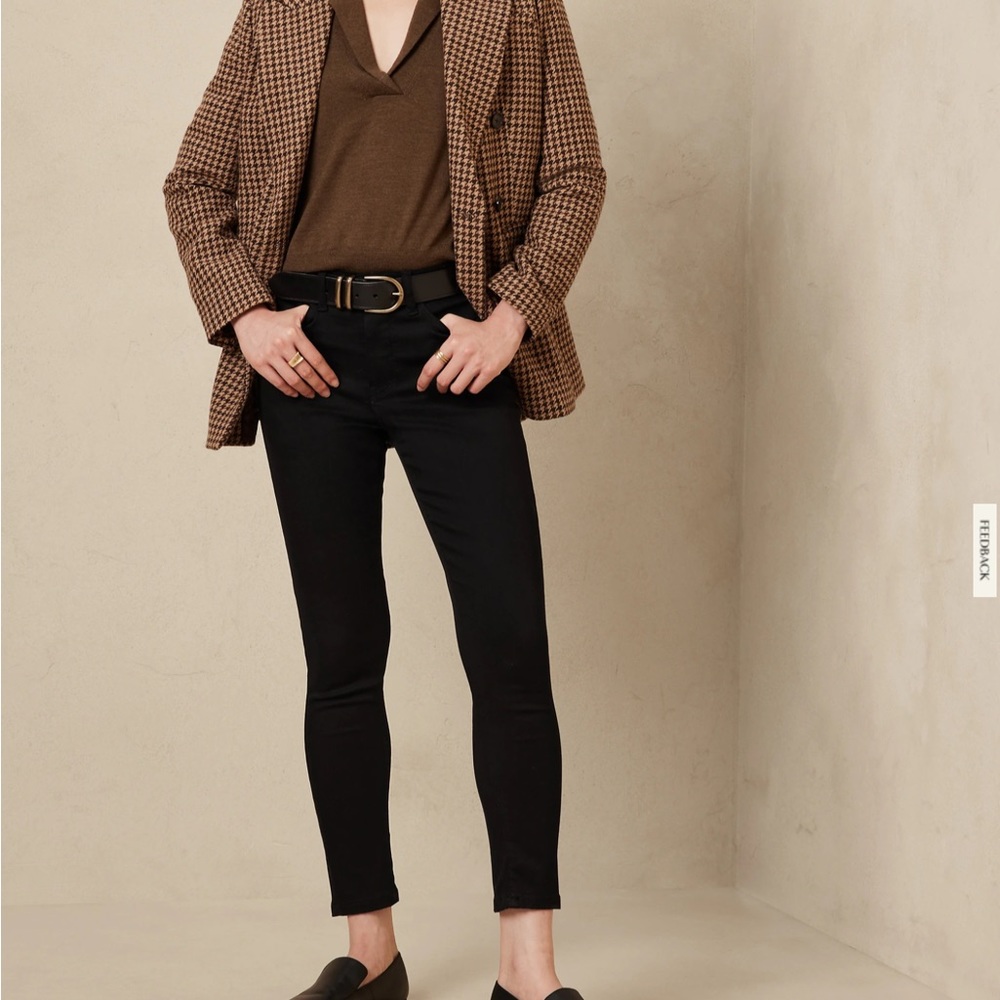 Banana Republic High Rise Raw Hem Jeans